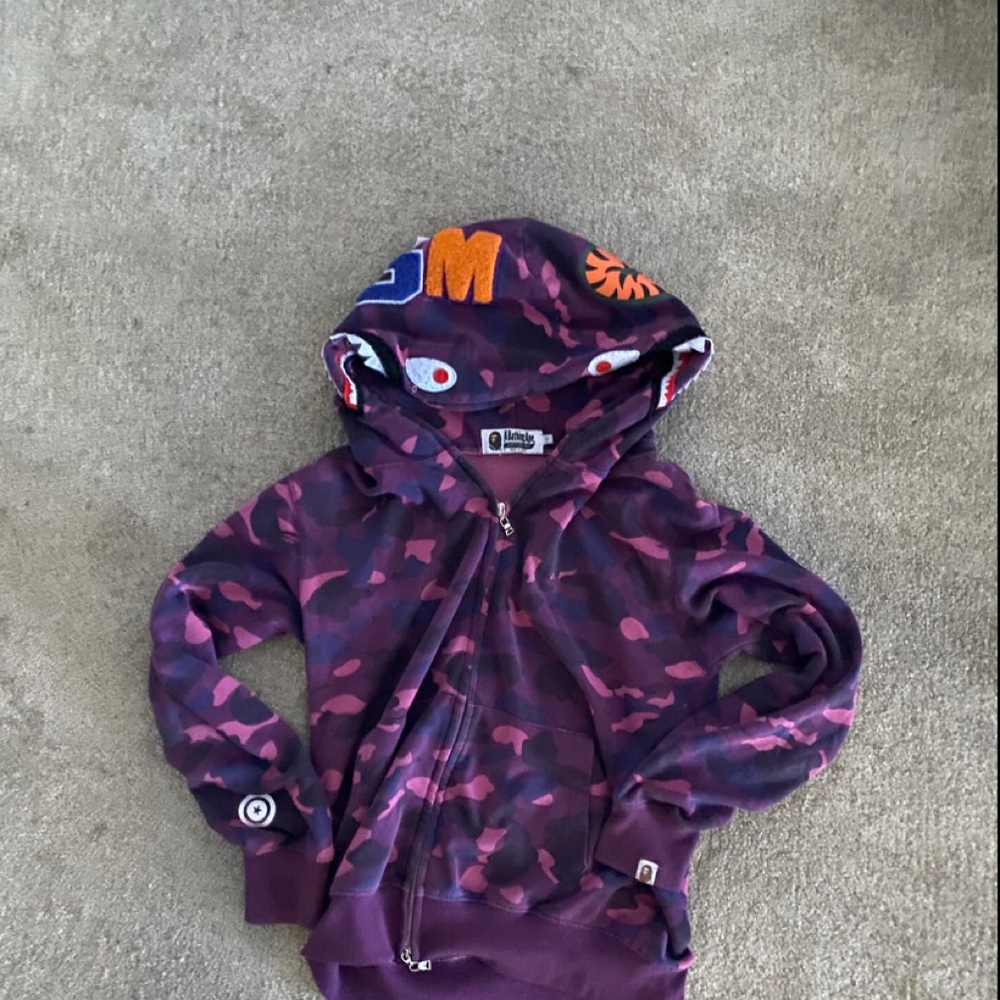 BAPE Kids Purple Camo Hoodie